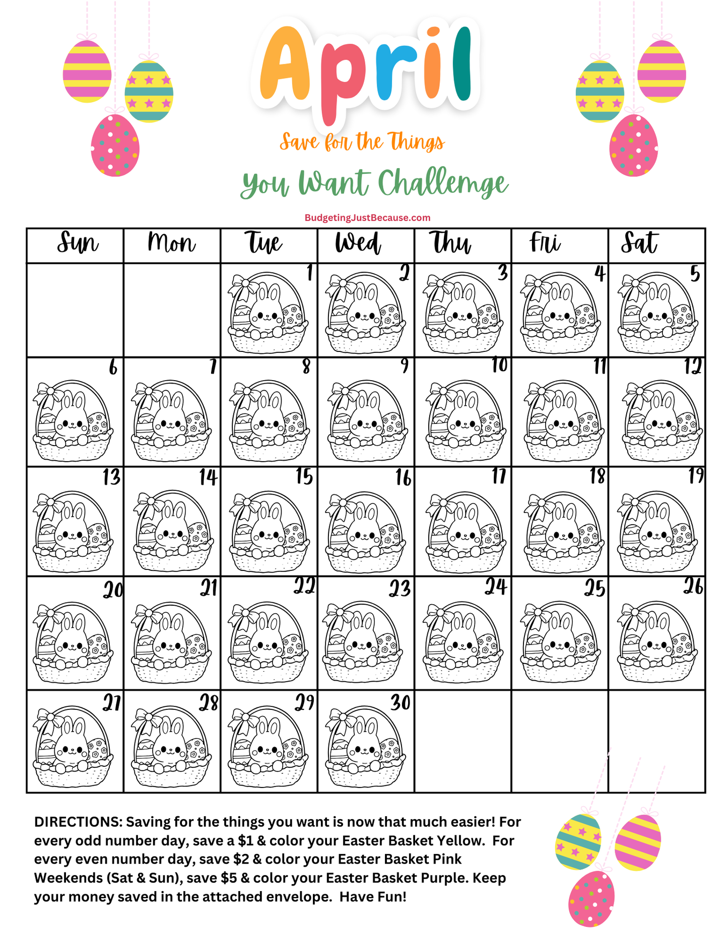 Save for the Things You Want Challenge (Digital)