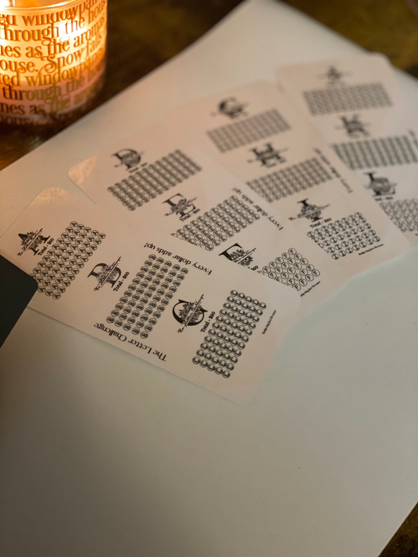 The Letter Dollar Challenge w/ 4 Zipperless Envelopes (Labels Optional)