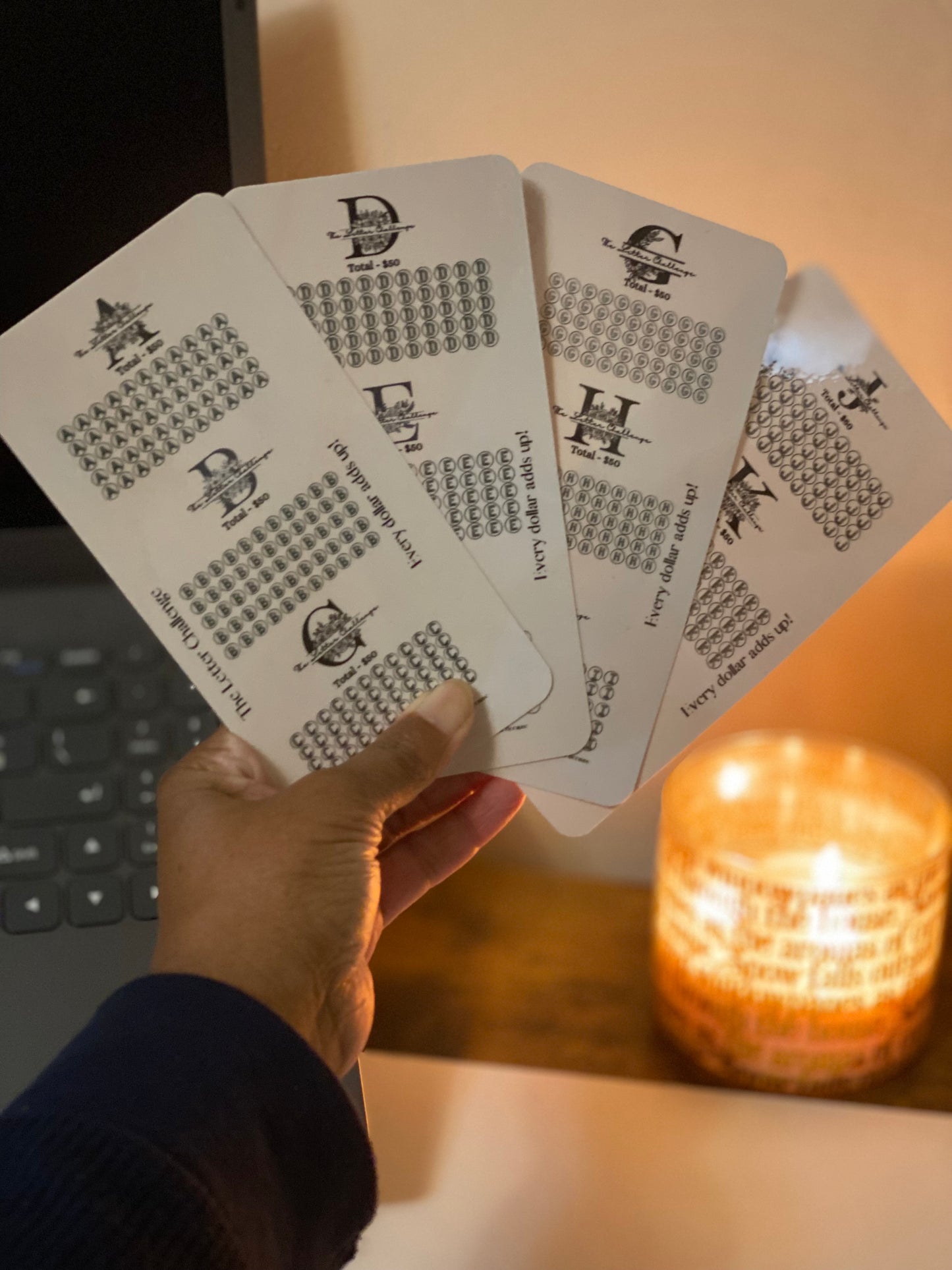 The Letter Dollar Challenge w/ 4 Zipperless Envelopes (Labels Optional)