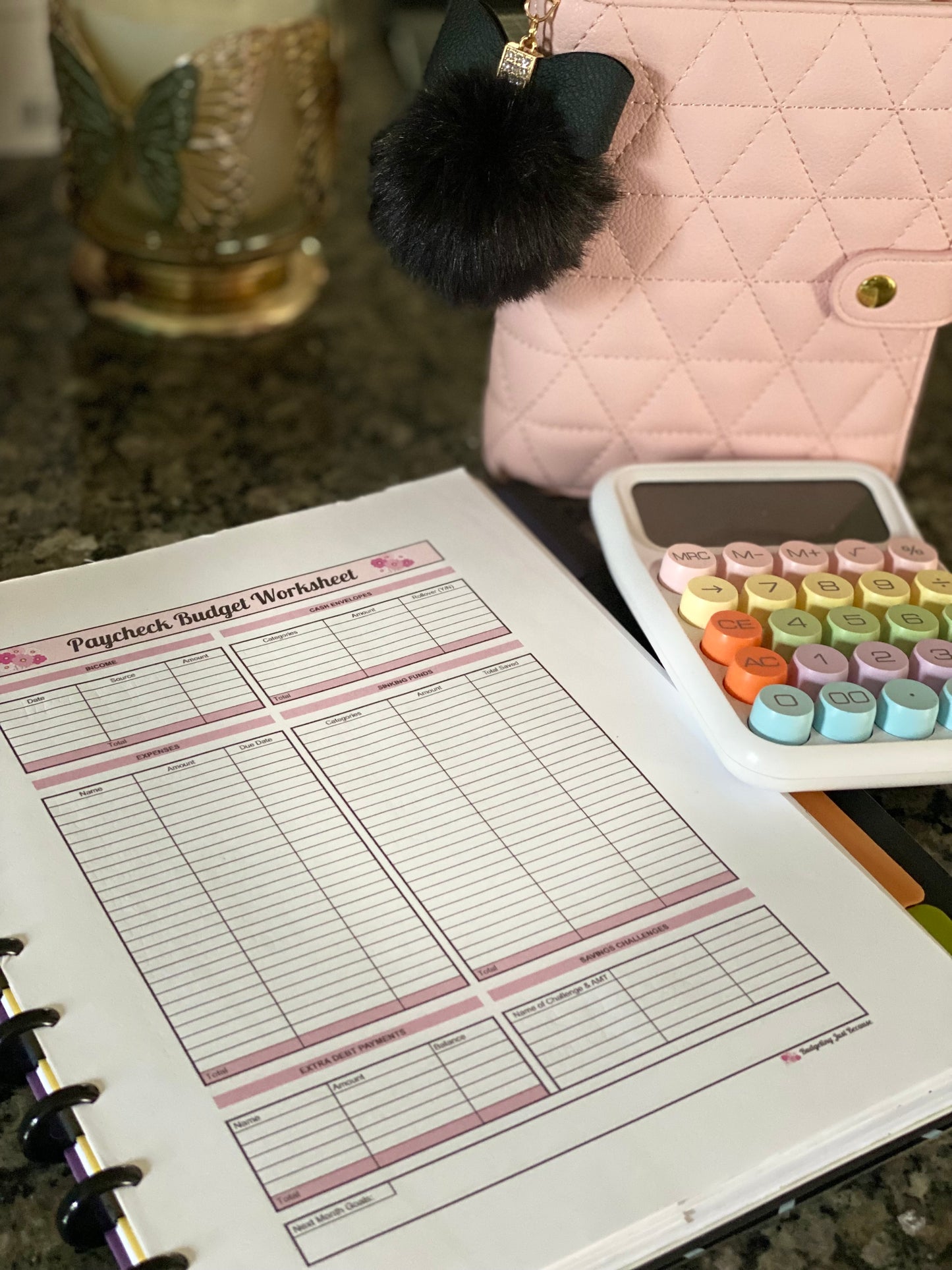 Budget Worksheet Notepad