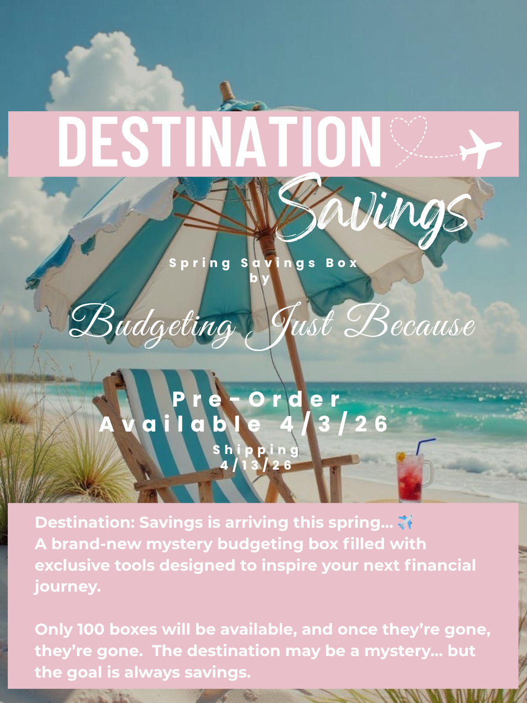 Destination Savings: Spring Budgeting Box