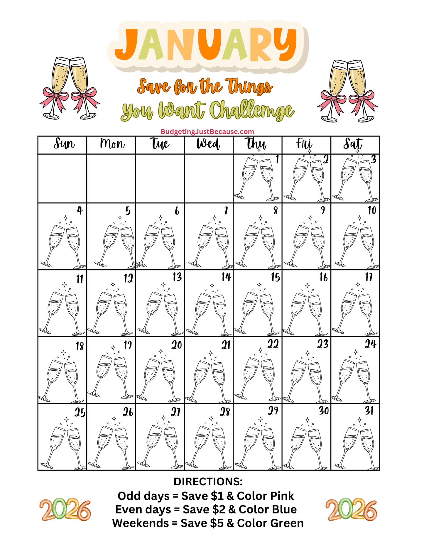 2026 Save for the Things You Want Challenge (Physical Product Savings Book With Disc)