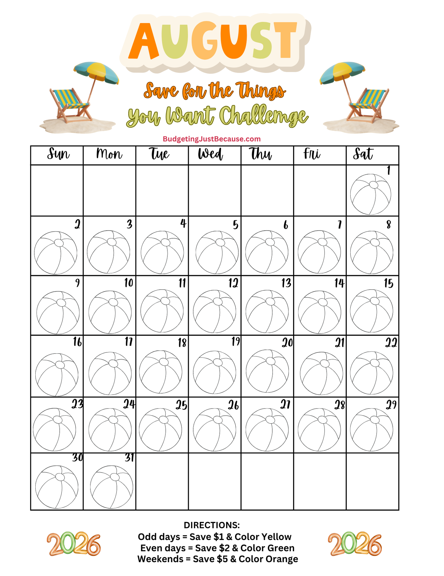 2026 Save for the Things You Want Challenge (Physical Product Savings Book With Disc)