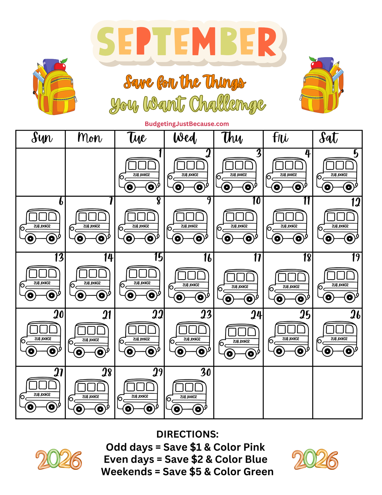 2026 Save for the Things You Want Challenge (Physical Product Savings Book With Disc)