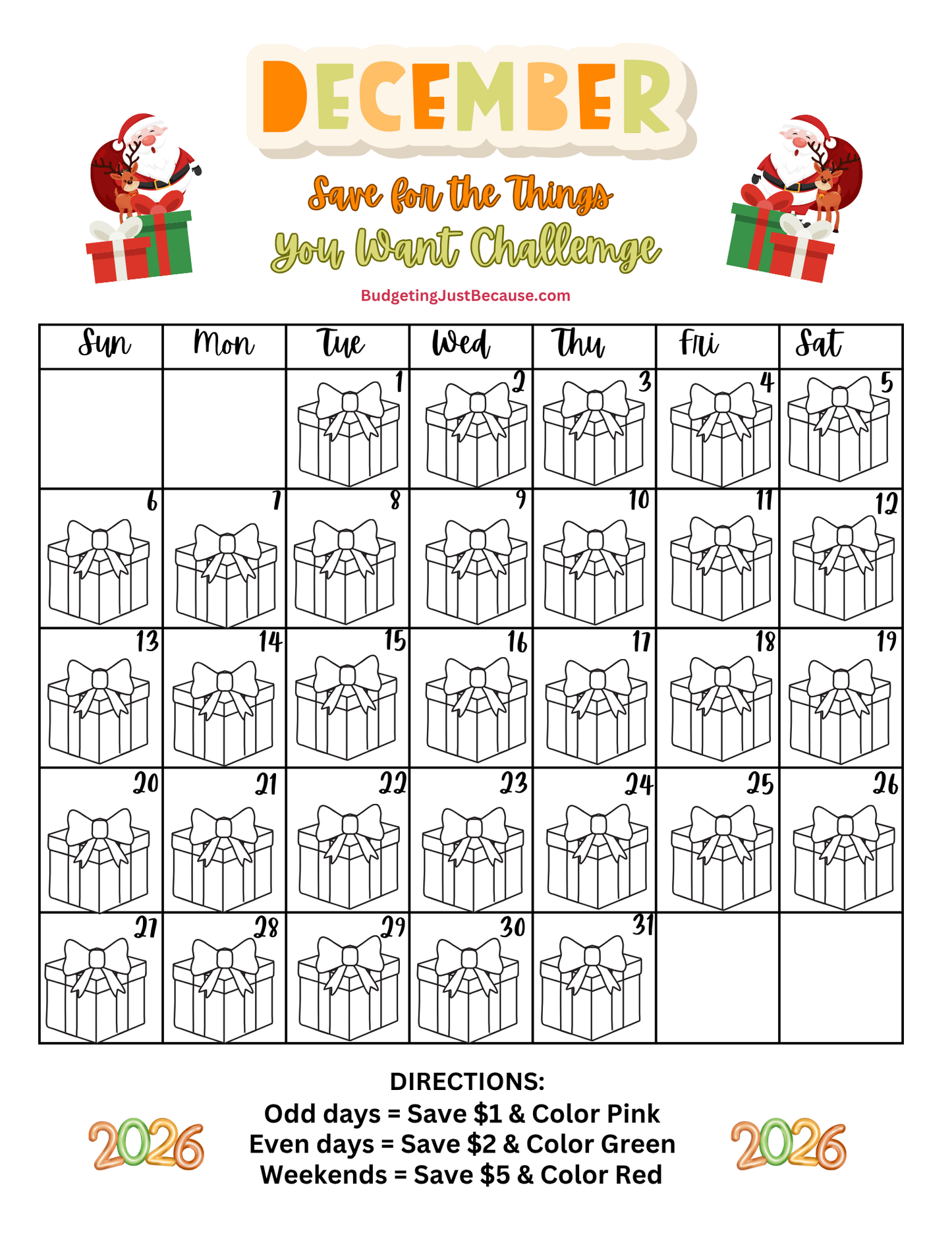 2026 Save for the Things You Want Challenge (Physical Product Savings Book With Disc)