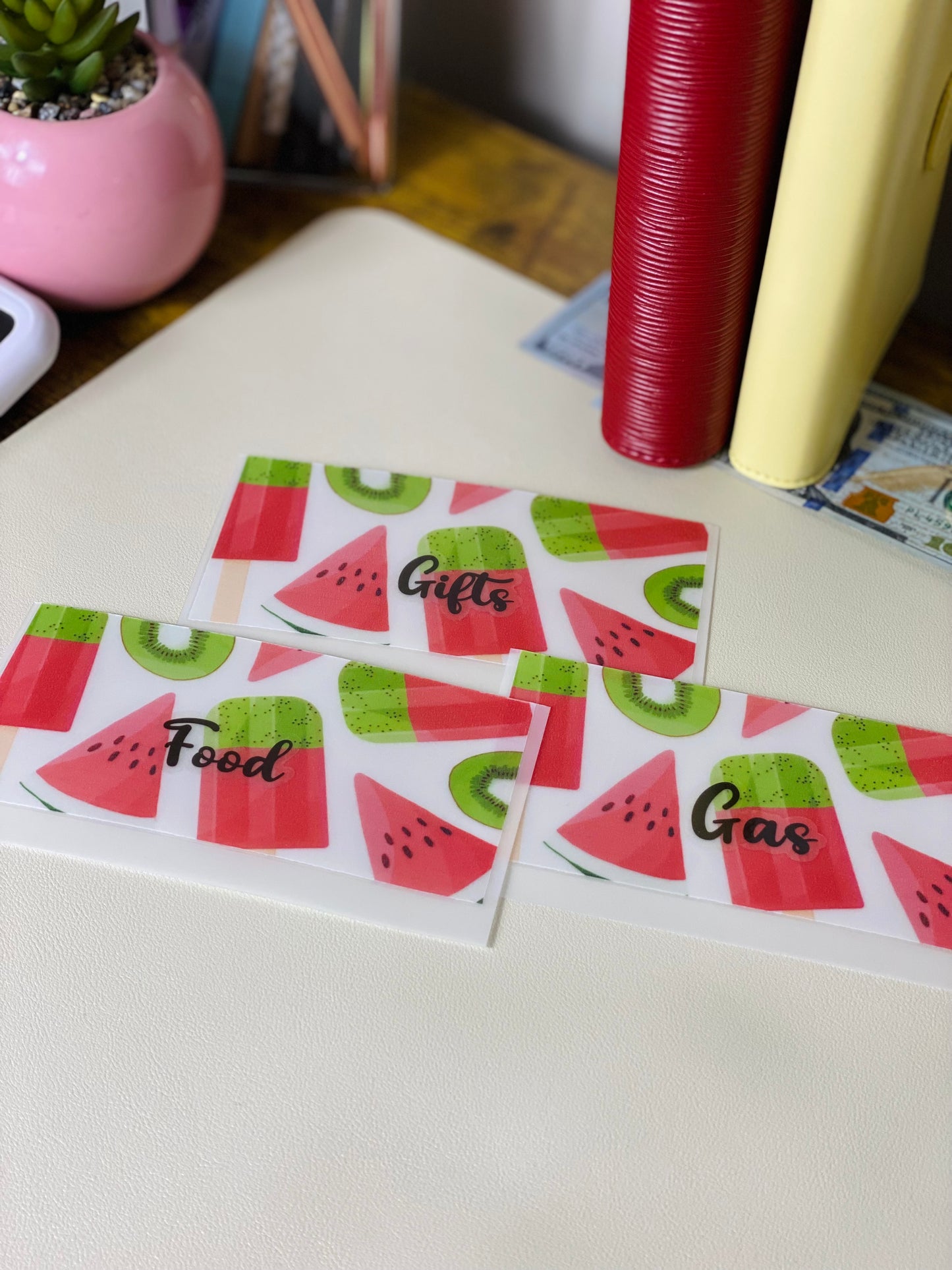 Matte Cash Stuffing Envelopes Fruit Collection (Set of 6)