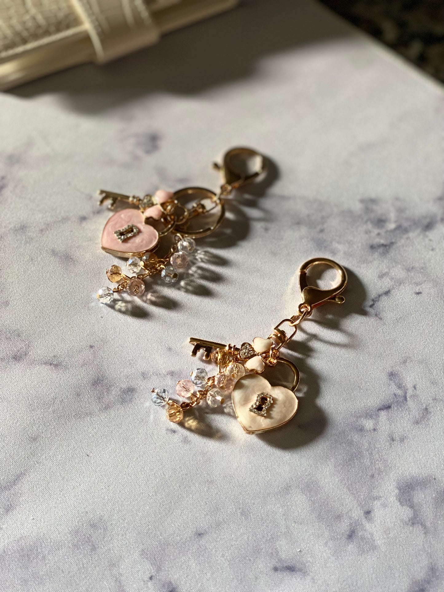 Key Heart & Lock Charms