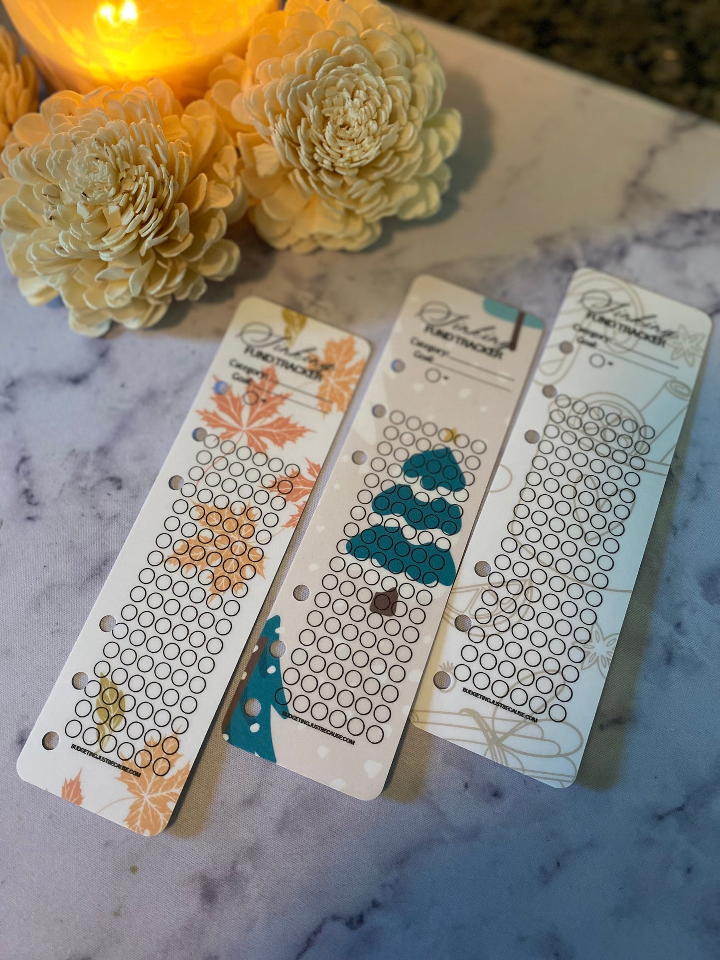 Sinking Funds Tracker Holiday Bookmarks