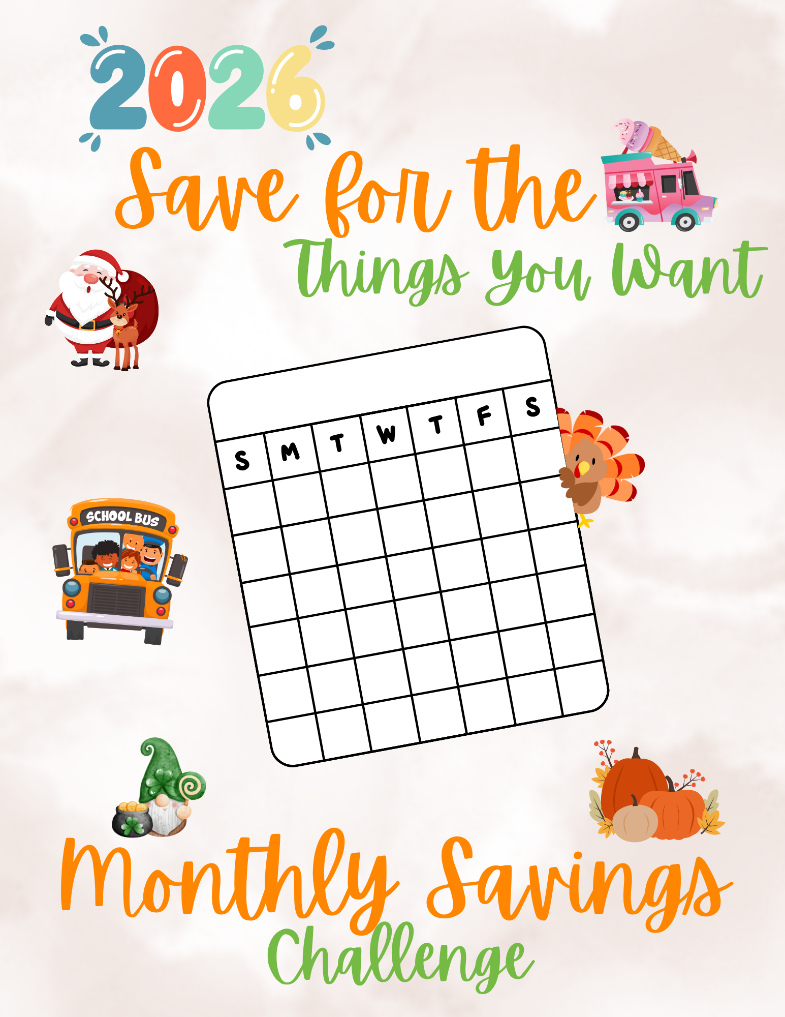 2026 Save for the Things You Want Challenge (Physical Product Savings ...