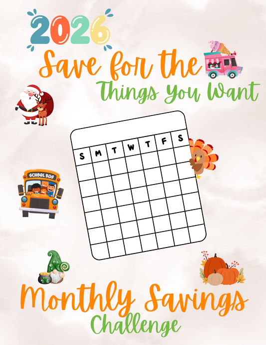 2026 Save for the Things You Want Challenge (Digital)
