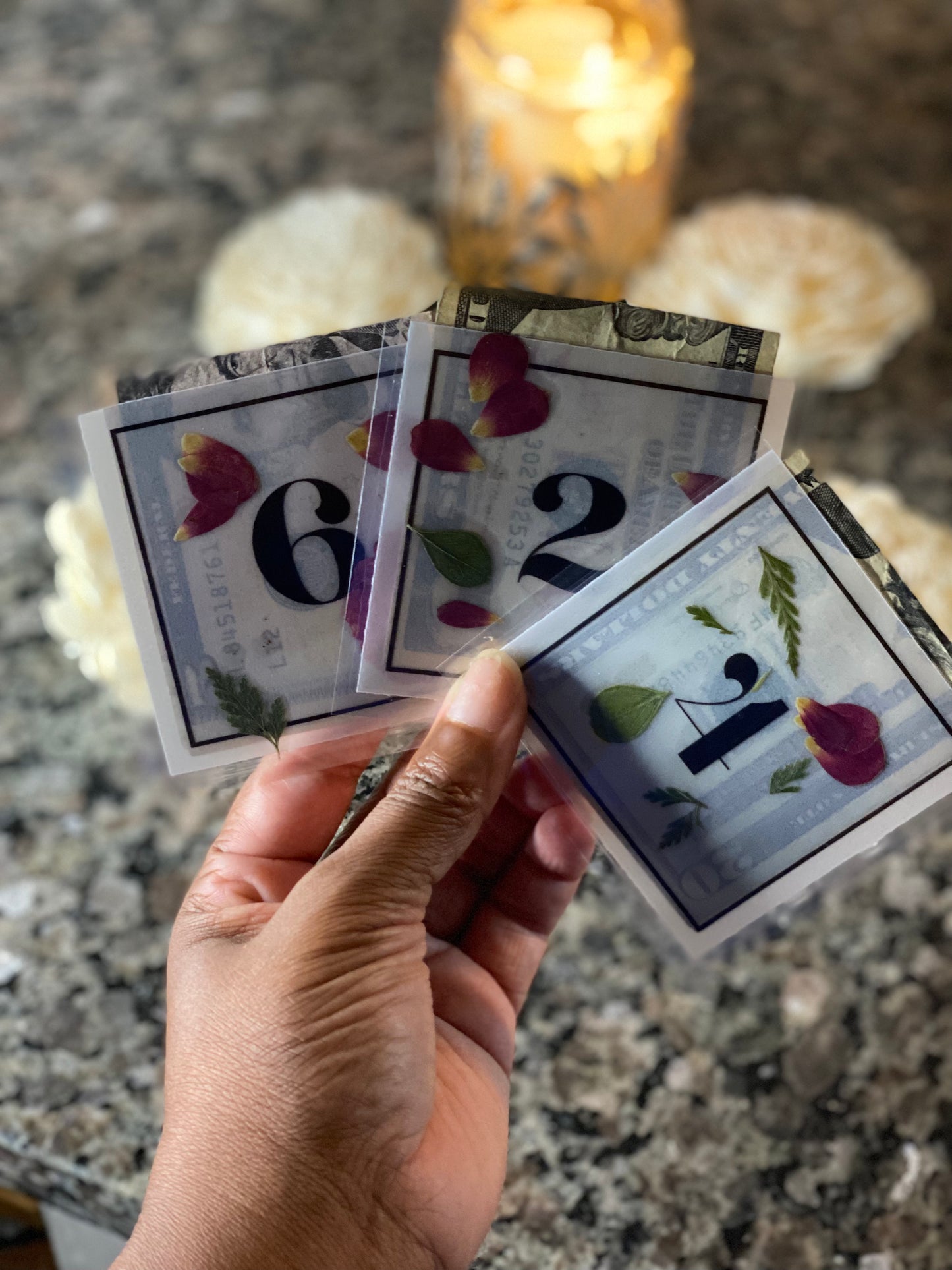 Frosted Vellum Floral Savings Challenge Box
