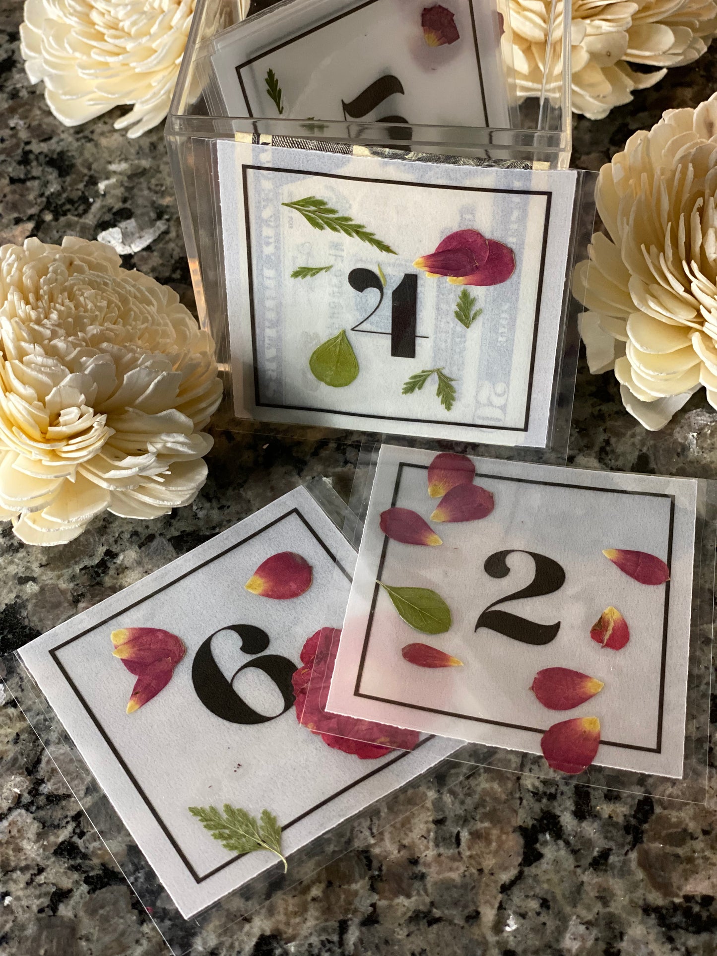 Frosted Vellum Floral Savings Challenge Box